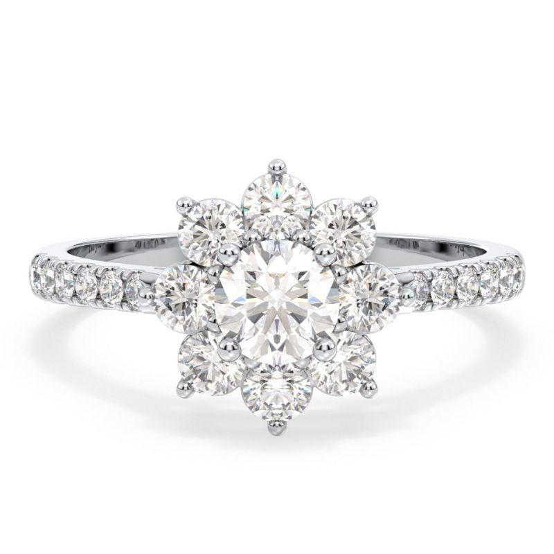 Eternal Spark Premium Round Moissanite Halo Ring