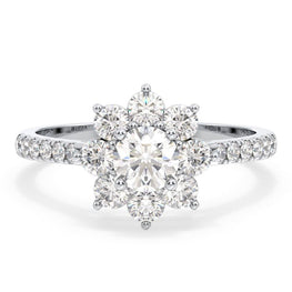 Eternal Spark Premium Round Moissanite Halo Ring