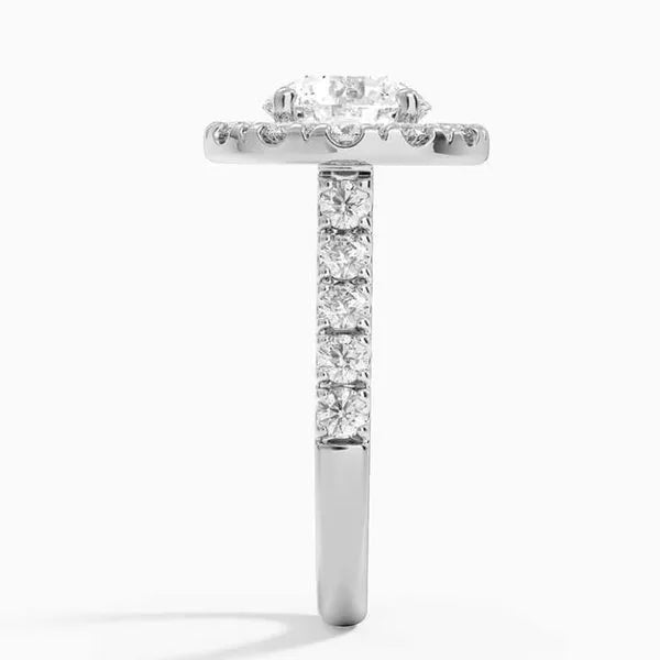 Affordable Moissanite Hidden Halo Ring