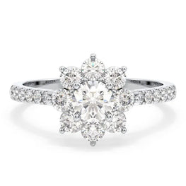 Eternal Spark Premium Round Moissanite Halo Ring