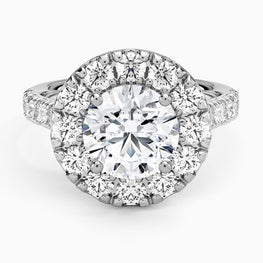 Affordable Moissanite Hidden Halo Ring