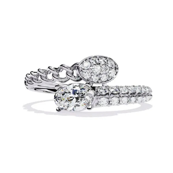 Snake-Inspired Moissanite Personalized Ring