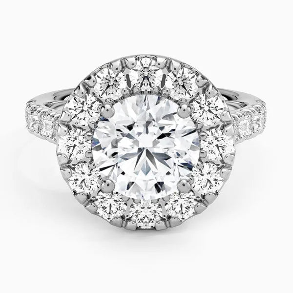 Affordable Moissanite Hidden Halo Ring