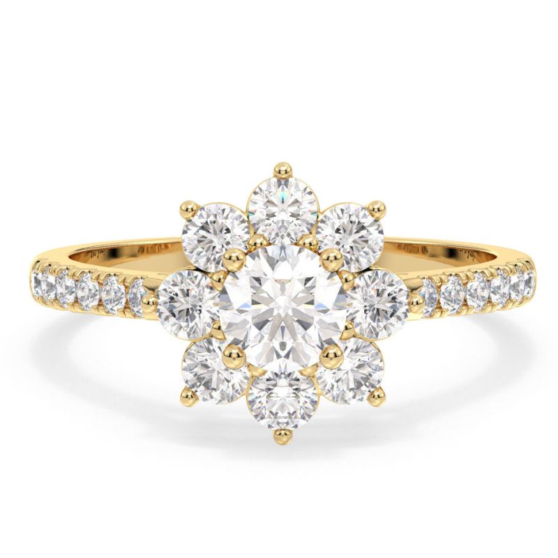 Eternal Spark Premium Round Moissanite Halo Ring