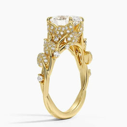 Affordable Moissanite Floral Ring