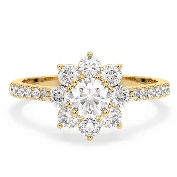 Eternal Spark Premium Round Moissanite Halo Ring