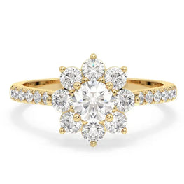 Eternal Spark Premium Round Moissanite Halo Ring