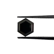 1.39 Ct natural fancy black hexagonal cut diamond, diamond, raw diamonds, rough diamonds, gia certified diamonds.