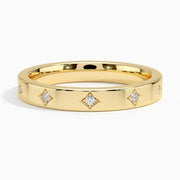 0.09Elara Lab Grown Diamond Ring in 14K Yellow Gold Eternity Wedding Ring