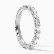Elegant Emerald Cut Eternity Lab Grown Diamond Ring (1.38 ct. tw.) in 14K White Gold Band Ring