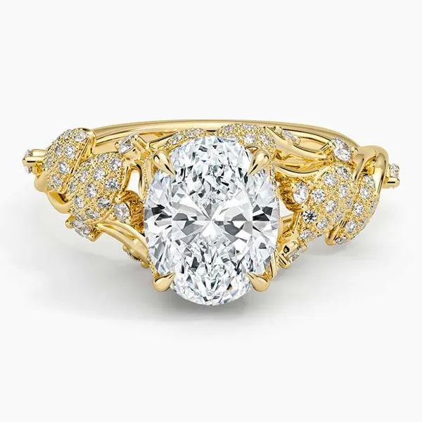 Affordable Moissanite Floral Ring