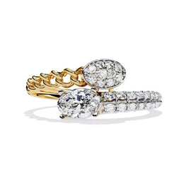 Oval Cut Diamond Ring -  Anniversary Gold Diamond Ring . 