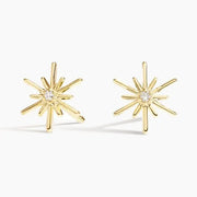 0.26 Ct Round  Shape Diamond Unique Gold Diamond Earrings For Jewerlly 