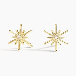 0.26 Ct Round  Shape Diamond Unique Gold Diamond Earrings For Jewerlly 