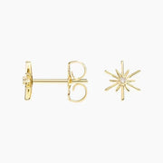 0.26 Ct Round  Shape Diamond Unique Gold Diamond Earrings For Jewerlly 