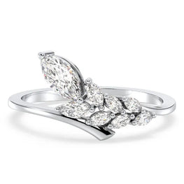 Elegant Marquise Shape Diamond Moissanite Ring