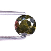 0.52 Carat Salt And Paper Diamond, Round Brillianct Cut Diamond, Natural Loose Dimaond, Fancy Green Diamond For Earirng & Ring