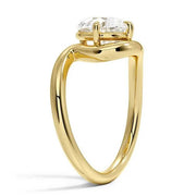 Lab grown Pear cut engagement ring- Women Unique Shaped Diamond Ring 