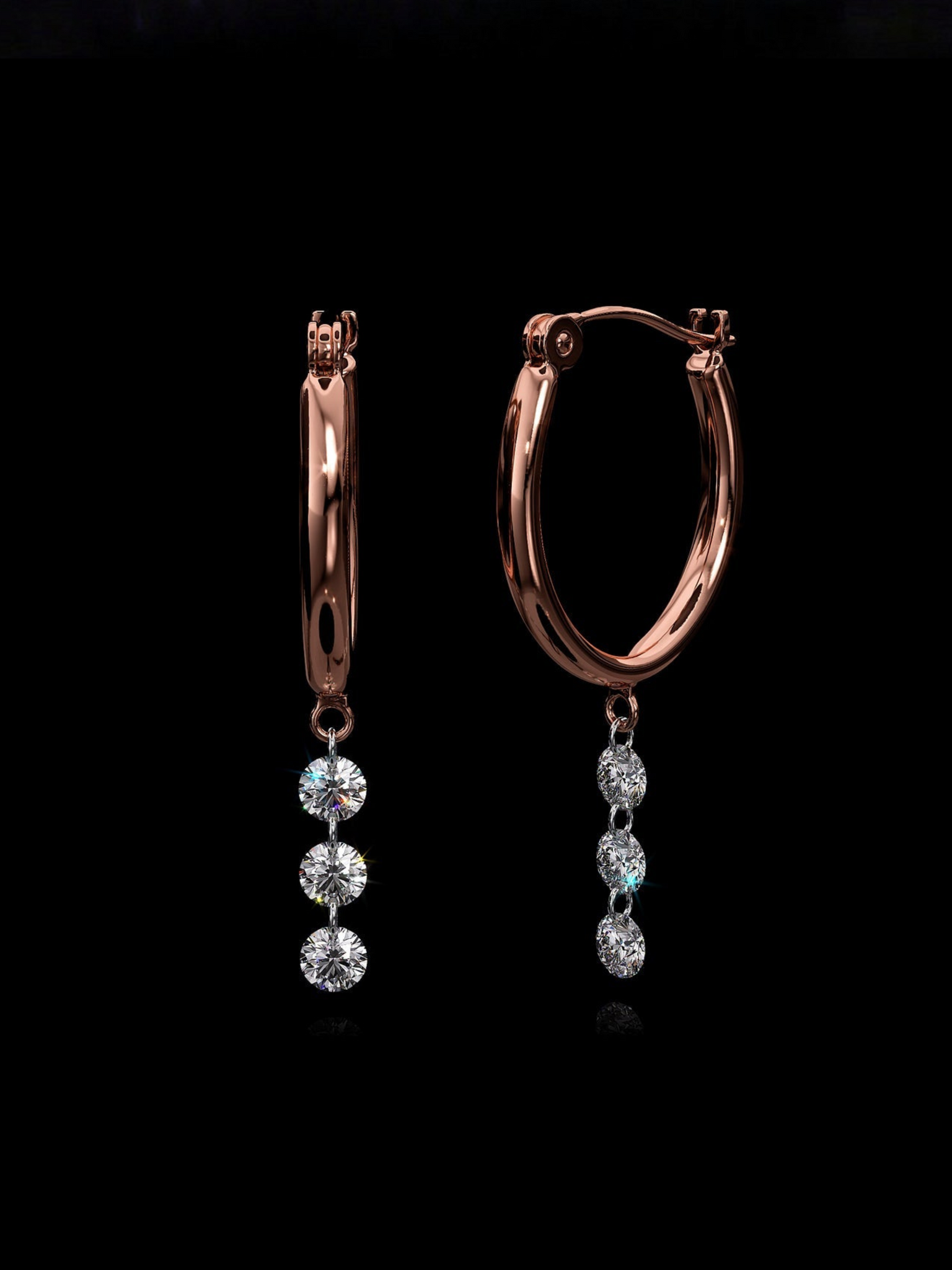 Classic Yellow Gold Plated Dangle Earrings