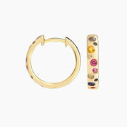 0..96 Ct Unique Engagement Diamond Gold Earrings Women Hoop Earrings 