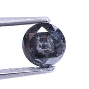 0.83 Ct Natural Salt and Pepper Diamond, Round Rose Cut Rustic Diamond, Loose Diamond for Engagement Ring, Rare Conflict Free Stone