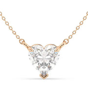 2.39 Ct White gold initial necklace with letter pendant.