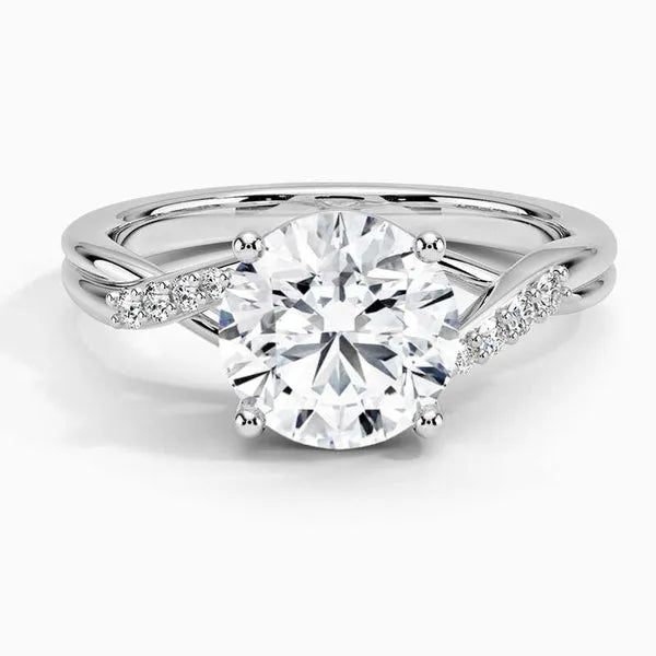 Elegant Moissanite Twisted Ring
