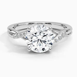 Elegant Moissanite Twisted Ring