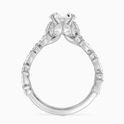 Vintage style engagement ring with sapphire- Women Special Ring Diamond Ring.