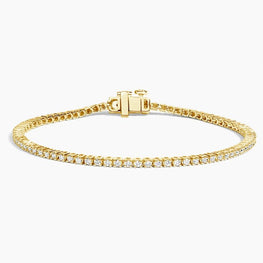 Classy Diamond Tennis Bracelet in 14k Yellow Gold Plated