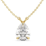 2.34 Ct Real diamond necklace with natural diamonds in gold setting.