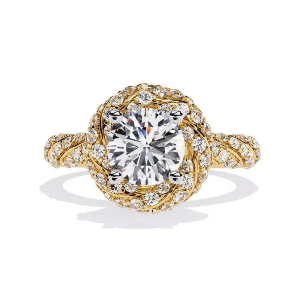 Art Deco-Inspired Moissanite Anniversary Ring