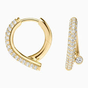 3.58 Ct Gold Plated Diamond Round Cut Diamond For Unique Earring.