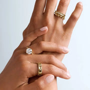 Lab Grown Diamond Eternity Ring (0.64 ct. tw.) in 14K Yellow Gold Wedding Band Ring