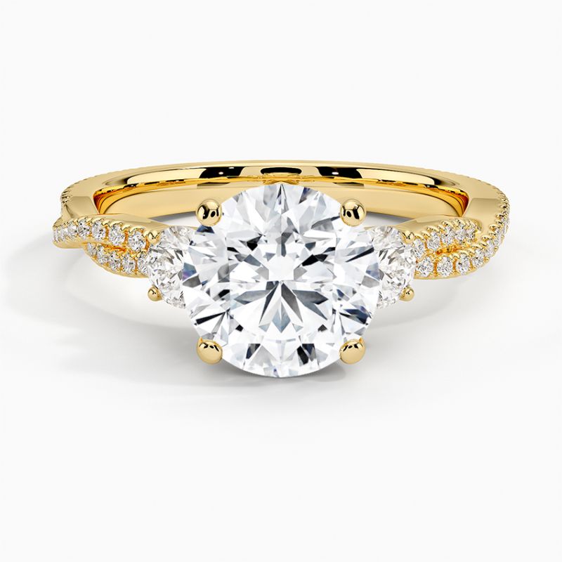 Elegant Moissanite Twisted Ring