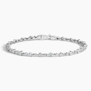 3.24 Ct Bezel Setting Moissanite Diamond Link Tennis Bracelet