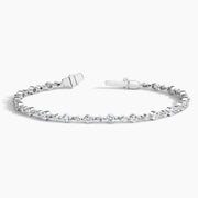3.24 Ct Bezel Setting Moissanite Diamond Link Tennis Bracelet
