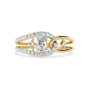 Mix Shape Gold Diamond Ring - Unique  Diamond Ring 