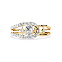 Mix Shape Gold Diamond Ring - Unique  Diamond Ring 