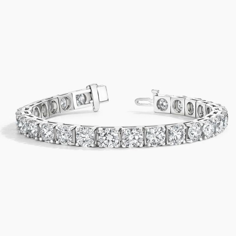 Classic Moissanite Diamond Tennis Bracelet in Silver