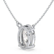 3.27 Ct Womens gold necklace with delicate chain and pendant.