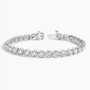 4.95 Ct Cartier tennis bracelet with diamonds in yellow gold design.
