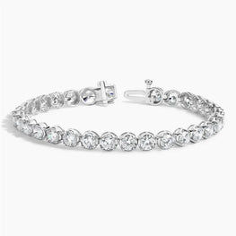 Brilliant Diamond Tennis Bracelet in 14k White Gold Plated