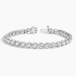 Brilliant Diamond Tennis Bracelet in 14k White Gold Plated