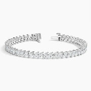 7.90 Ct White Gold Lab grown diamond tennis bracele