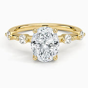 Oval cut engagement ring with lab grown diamond in rose gold Diamond Ring 