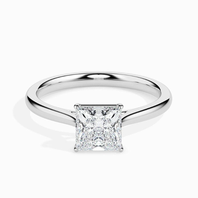 2ct Princess Moissanite Diamond Ava Solitaire Ring