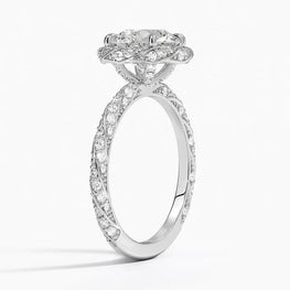 Personalized Moissanite Hidden Halo Ring