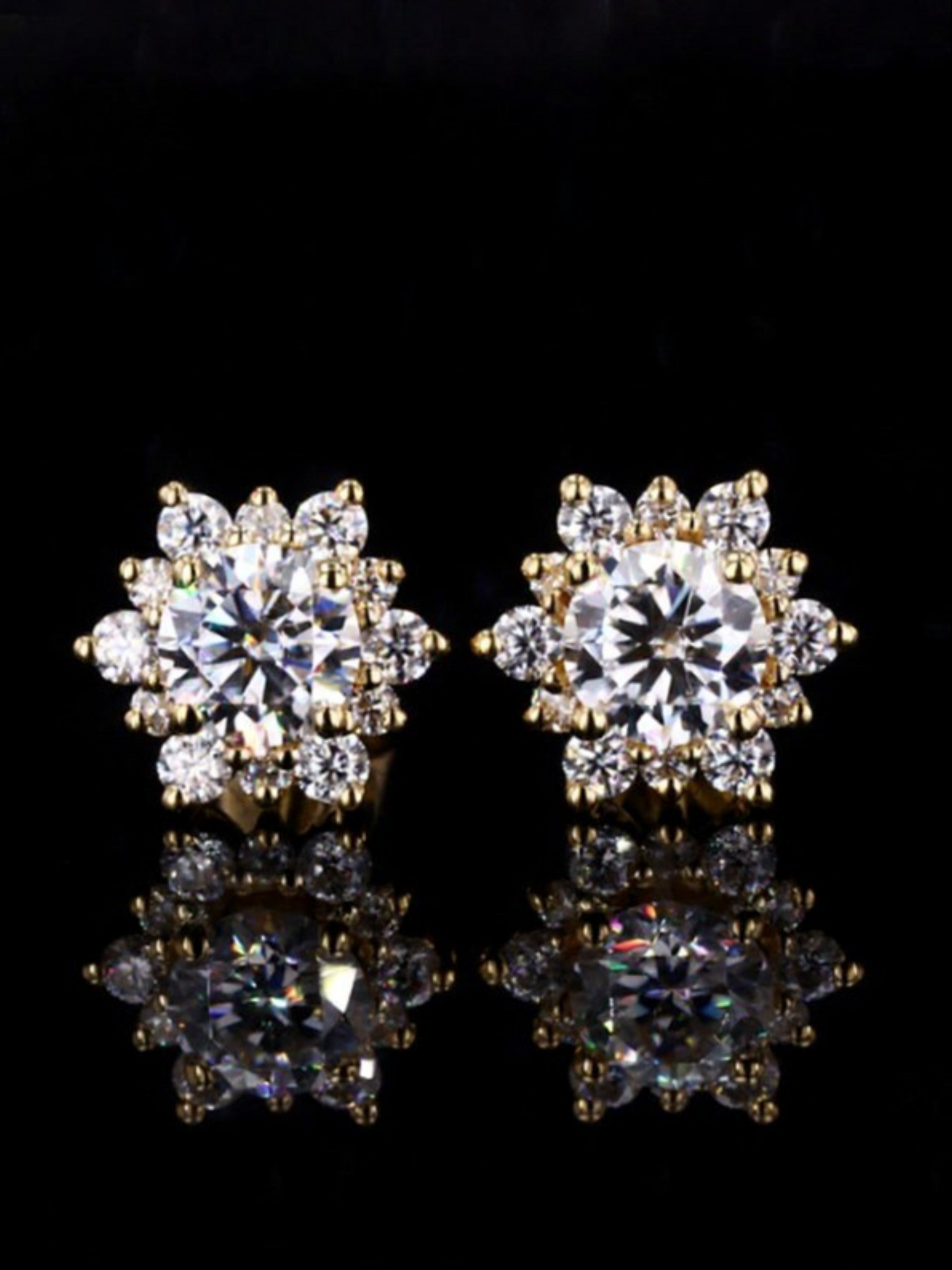 Moissanite Screw Back Style Earrings
