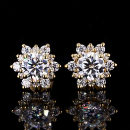 Moissanite Screw Back Style Earrings